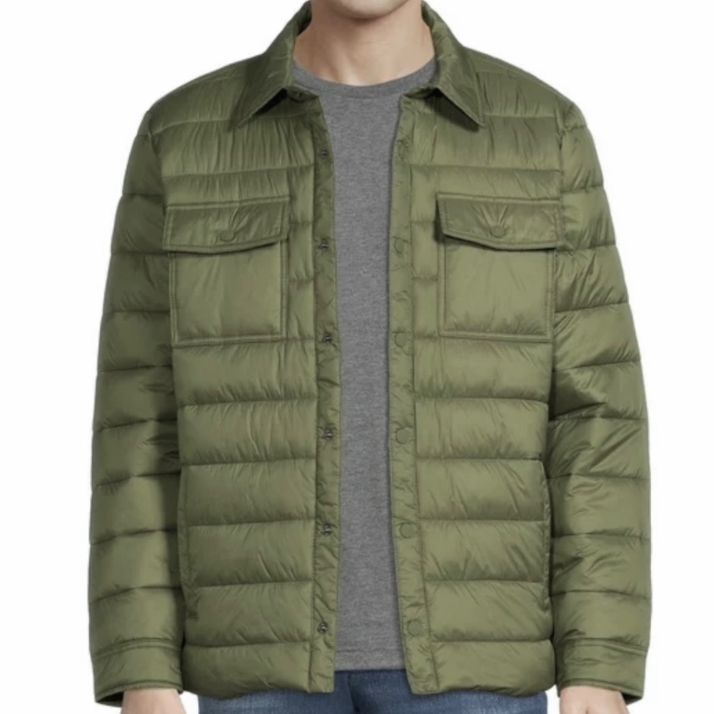 NWOT - George - Green Puffer Shirt Jacket - Men’s Size Small - Shacket